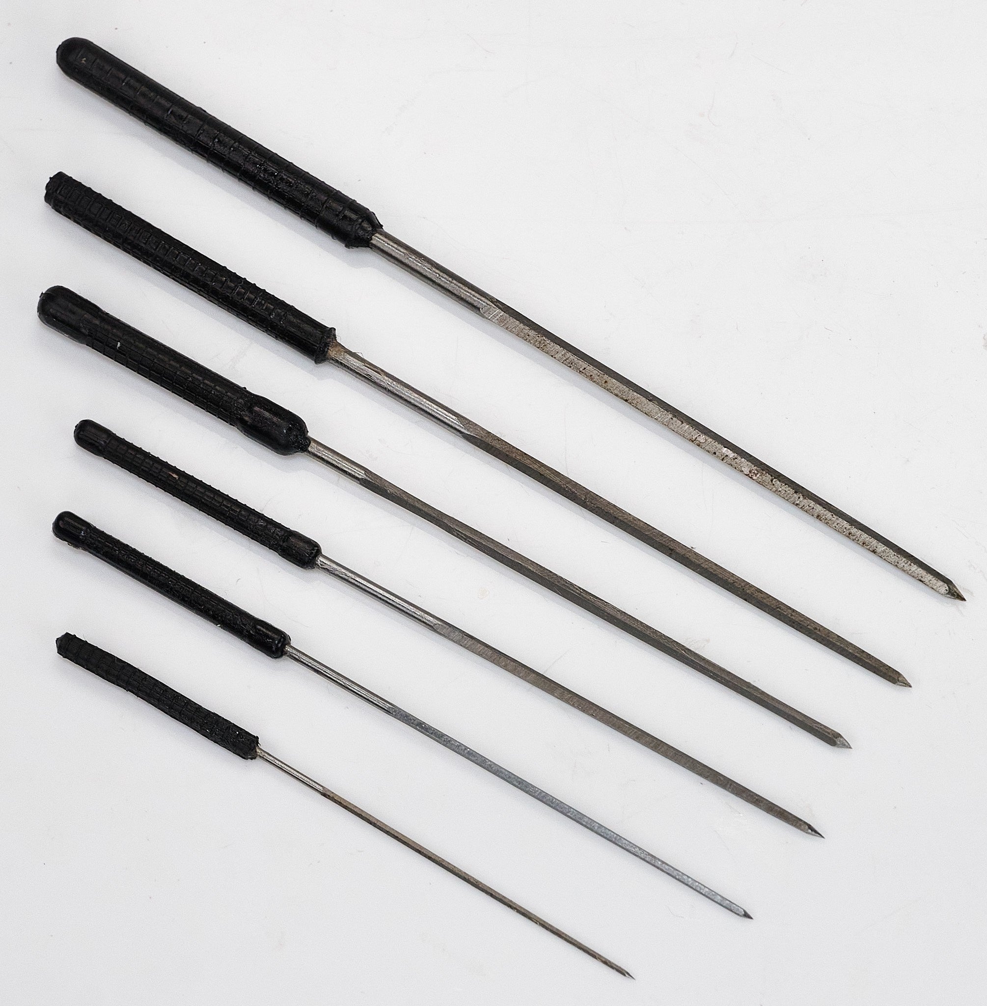 6 Broaches Clock & Watch Cutting Broaching Tools Bushes Pivots Hole 1.2mm - 3.mm